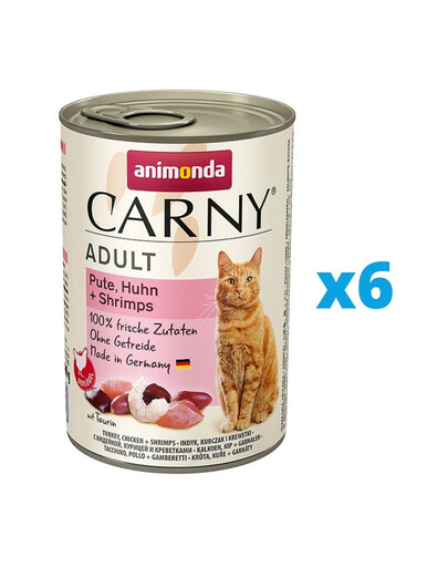 ANIMONDA Carny hovädzie, morčacie, krevety 6 x 400 g
