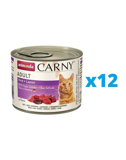 ANIMONDA Carny Adult hovädzie a jahňacie 12 x 200 g