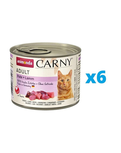 ANIMONDA Carny Adult morčacie a jahňacie 6 x 200 g