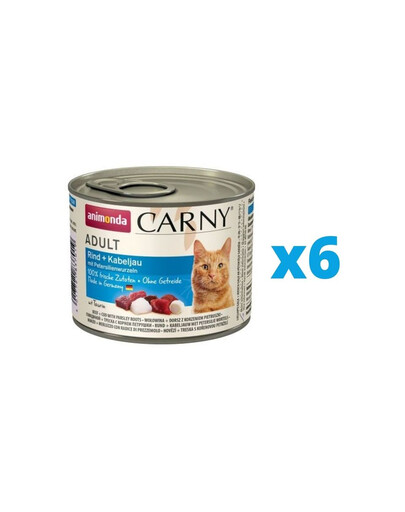 ANIMONDA Carny hovädzie/treska s petržlenom 6 x 200 g