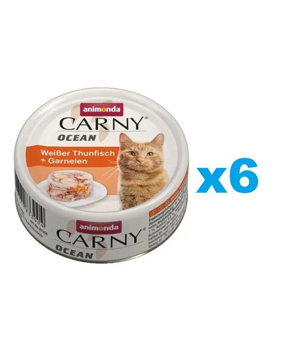 ANIMONDA Carny ocean biely tuniak s krevetami 6 x 80g