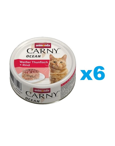 ANIMONDA Carny ocean biely tuniak a hovädzie 6 x 80g