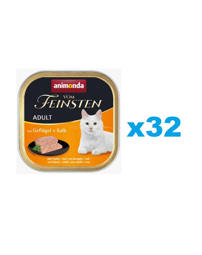 ANIMONDA Vom Feinsten Adult s hydinovým a teľacím mäsom 32x100 g