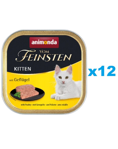 ANIMONDA Paštéta pre mačky vom Feinsten Kitten hydinová  12 x 100g