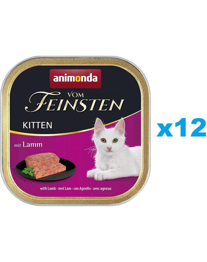 ANIMONDA Vom Feinsten paštéta pre mačky kitten jahňacie 12 x 100g
