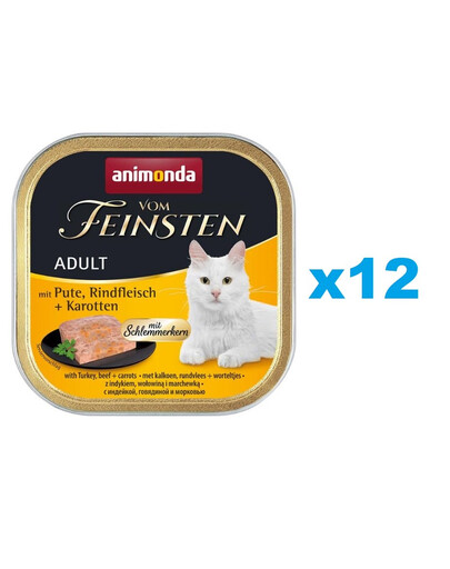 ANIMONDA Vom Feinsten Pate Morčacie, hovädzie s mrkvou  12 x 100g