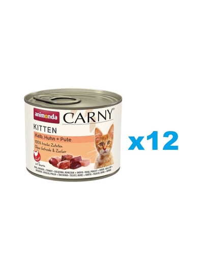 ANIMONDA Carny Kitten Veal&Chicken&Turkey 12 x 200g