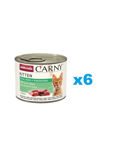 ANIMONDA Carny Kitten Beef&Chicken&Rabbit  6 x 200g