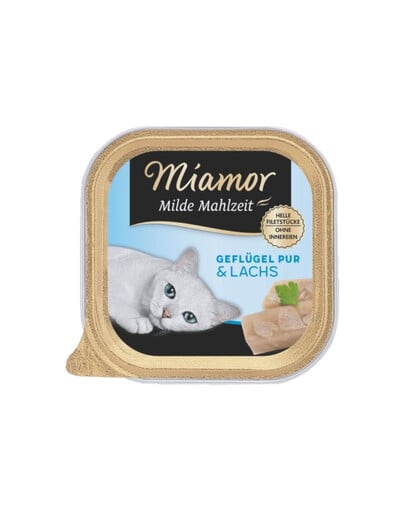 MIAMOR Milde Mahlzeit Poultry Pure&Salmon 100g hydina a losos