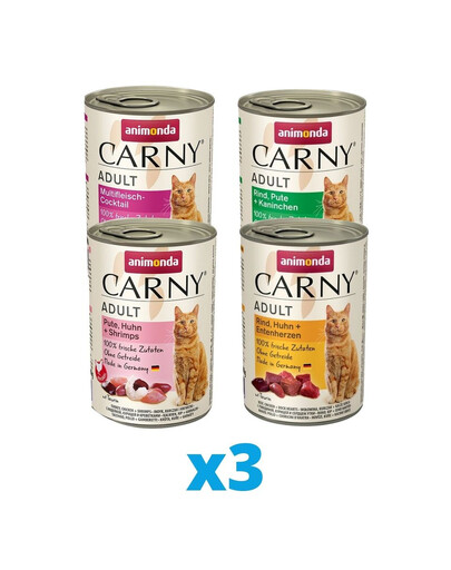 ANIMONDA Carny mix príchutí 12 x 400 g