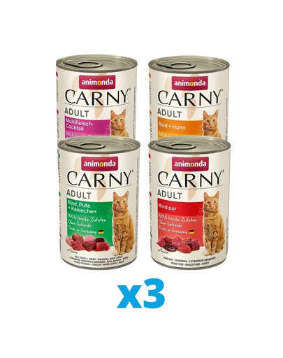ANIMONDA Carny mix príchutí 12 x 400 g