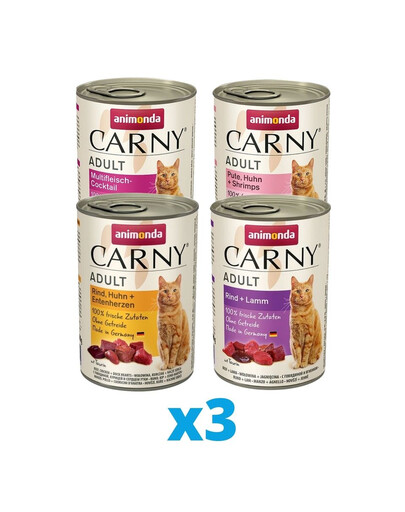 ANIMONDA Carny mix príchutí 12 x 400 g