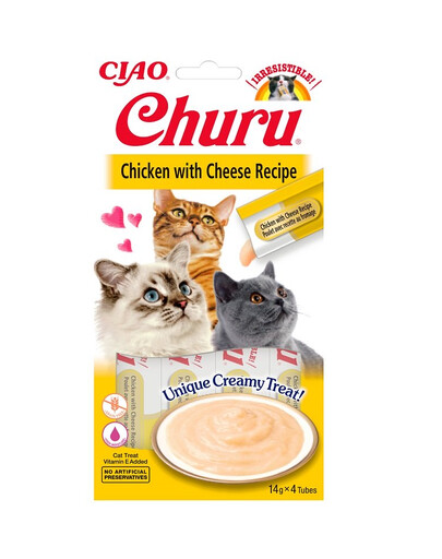 INABA Churu Cat s kuracím a syrom 56 g