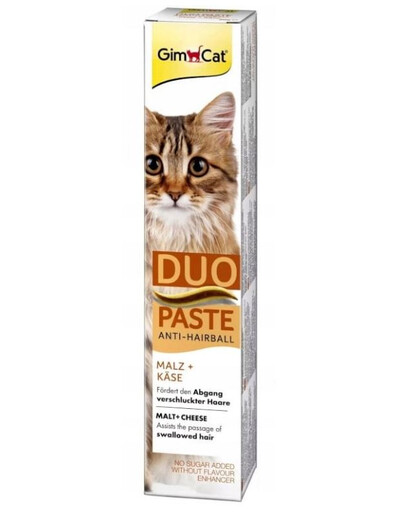 GIMCAT Duo Paste Anti-Hairball Malt&Cheese 50 g odpeľovacia pasta pre mačky