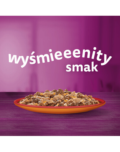 WHISKAS Adult Hovädzie a hydinové v želé 28x85g