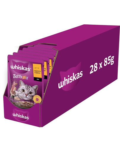 WHISKAS Adult kapsičky pre mačky v omáčke s jahňacím a morčacím mäsom 28x85g