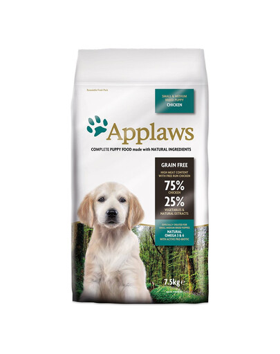 APPLAWS Dog Chicken Puppy small & medium breed puppy 7,5 kg - granule pro štěňata