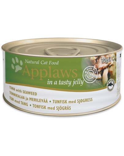 APPLAWS Cat Tuniak s morskými riasami v želé 24x70 g