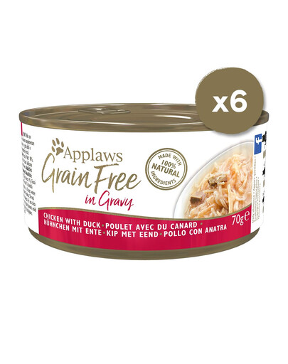 APPLAWS Konzervy mačky v omáčke 6 x 70 g
