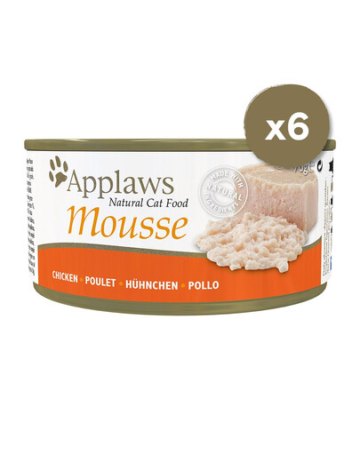 APPLAWS Cat Mousse Tin 6 x 70 g Chicken