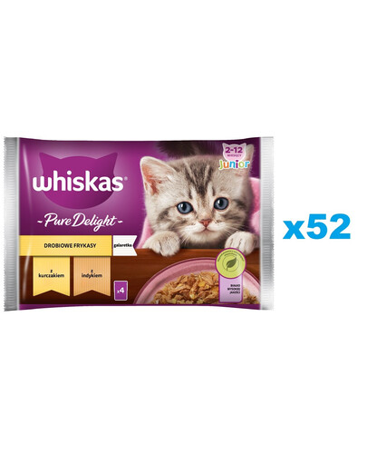 WHISKAS Junior kapsičky pre mačiatka v želé 52x85g