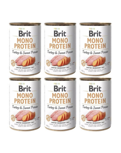 BRIT Mono Protein Turkey & Sweet Potato 6x400 g