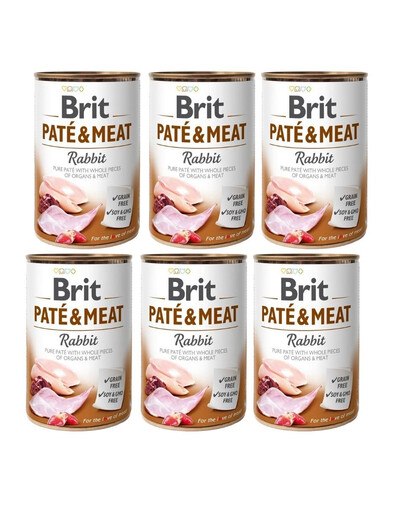 BRIT Pate&Meat Rabbit 6x400 g