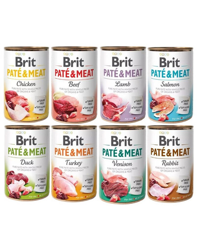 BRIT Pate&Meat Mix príchutí 8x400 g