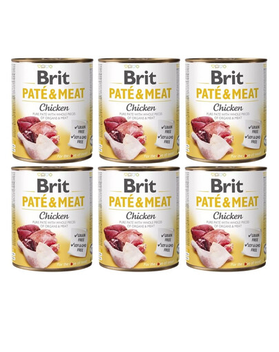 BRIT Pate&Meat Chicken 6x800 g