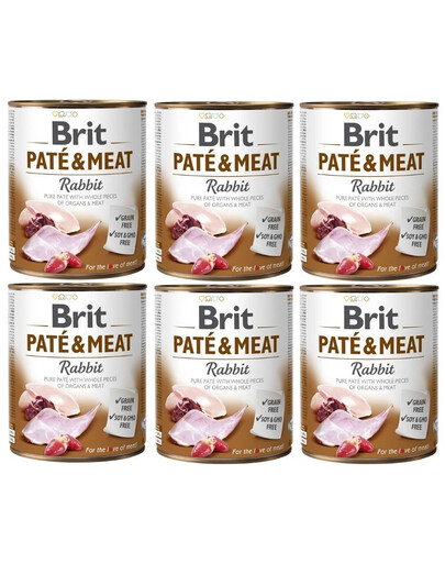 BRIT Pate&Meat Rabbit 6x800 g