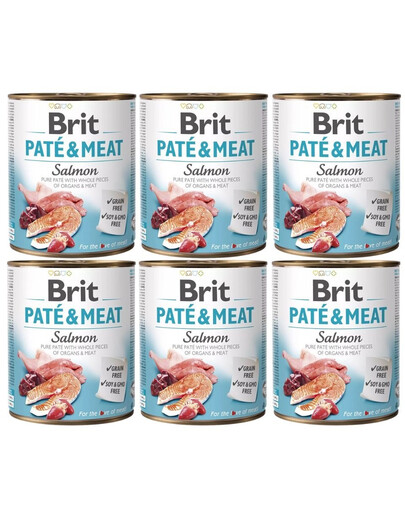 BRIT Pate&Meat Salmon 6x800 g