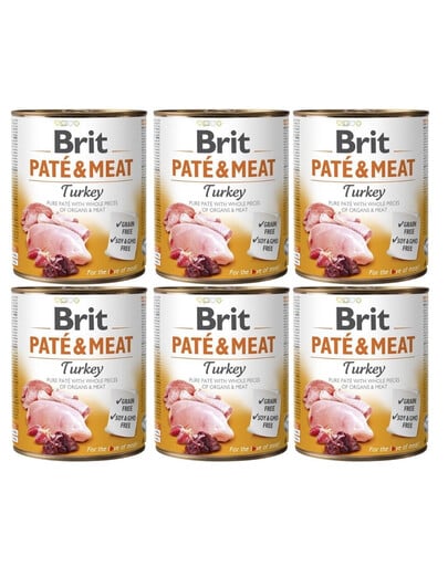 BRIT Pate&Meat turkey 6x800 g