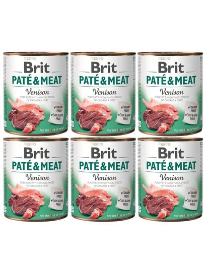 BRIT Pate&Meat venison 6x800 g