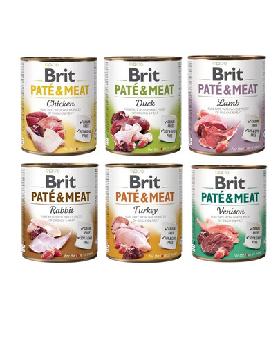 BRIT Pate&Meat Mix príchutí 6x800 g