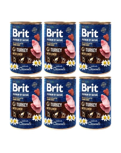 BRIT Premium by Nature Junior Turkey & Liver 6x400 g