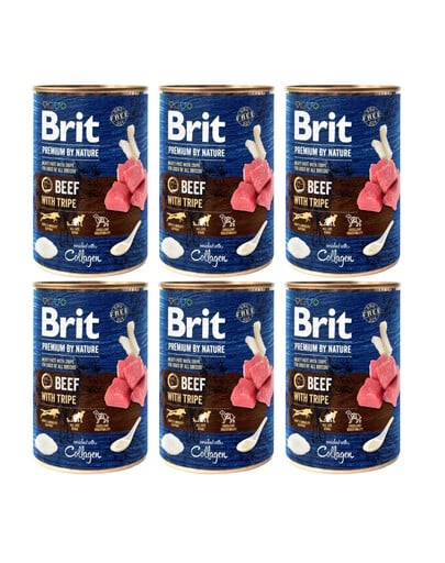 BRIT Premium by Nature Beef & Tripes 6x400 g