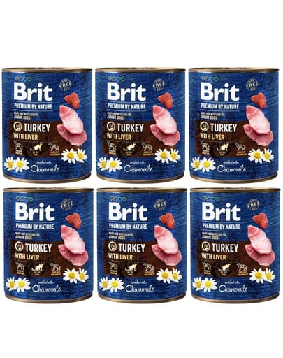 BRIT Premium by Nature Turkey &Liver 6x800 g