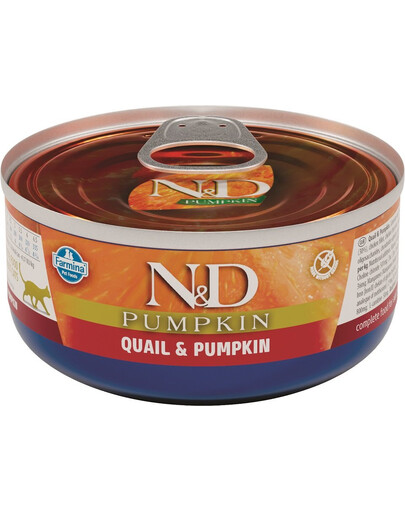 FARMINA N&D Pumpkin & quail konzerva pre mačky - prepelica a tekvica  80 g