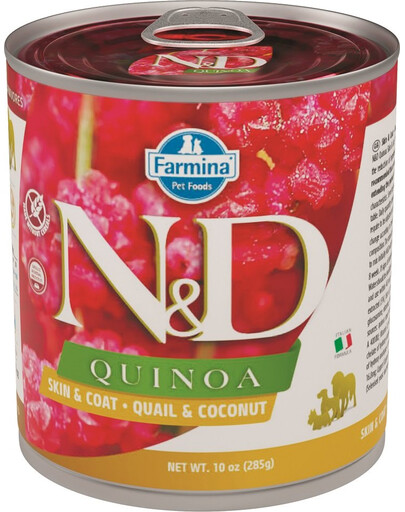 N&D Dog QUINOA Quail & Coconut 285g