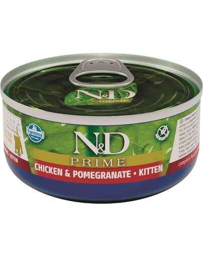 FARMINA N&D PRIME Chicken & Pomegranate Kitten Canned 80g