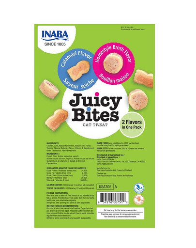INABA Juicy Bites domáci vývar a kalamáre 33,9 g (3x11,3 g)