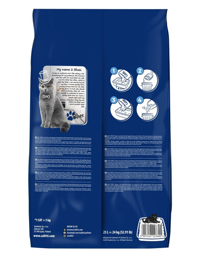 CALITTI Strong Unscented Podstielka pre mačky z bentonitu bez zápachu 25 l
