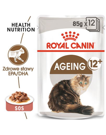 ROYAL CANIN Ageing +12 Jelly 48x85g kapsička pre staré mačky v želé