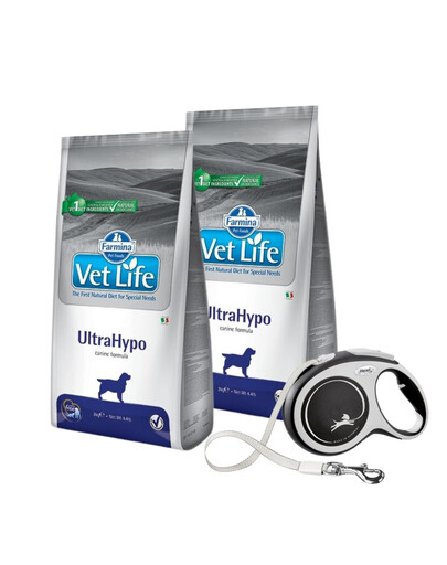 FARMINA Vet Life UltraHypo Dog 2 x 12 kg + FLEXI New Comfort L Tape 8 m ZADARMO