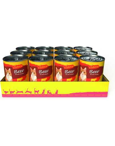 JOSERA JosiCat Hovädzie v omáčke 12 x 415g Konzerva pre dospelú mačku