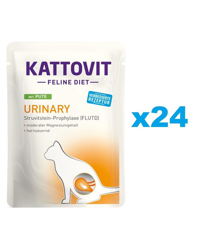 KATTOVIT Feline Diet Urinary s morčacím  24 x 85 g