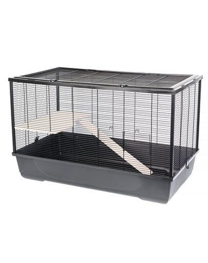INTERZOO HARRY+WOOD ECO Klietka pre hlodavce 100 cm čierna