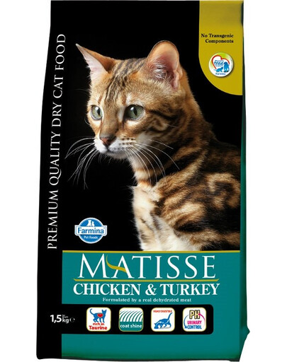 FARMINA MATISSE Granule s kuracím a morčacím mäsom pre mačky 1,5 kg