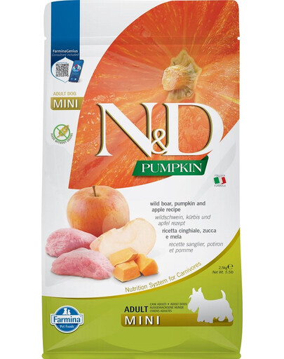 N&D GF Pumpkin Boar & Apple Adult Mini 2.5 kg