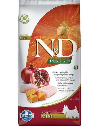 Farmina N & D dog Grain Free PUMPKIN Adult mini chicken&pomegranate 7 kg